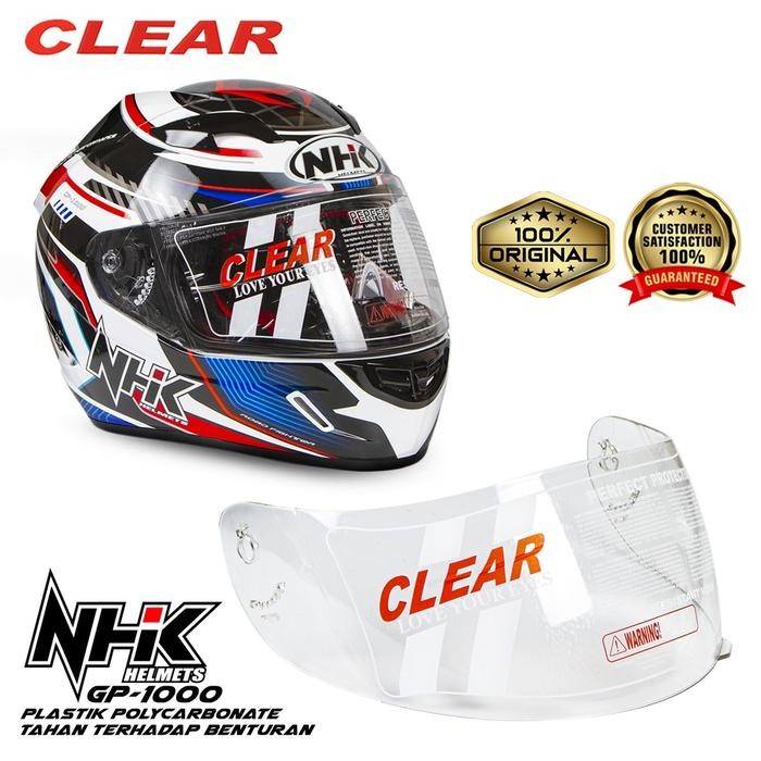 Jual Kaca Helm / Visor Helm CLEAR NHK GP 1000 / NHK GP TECH / Gm ...