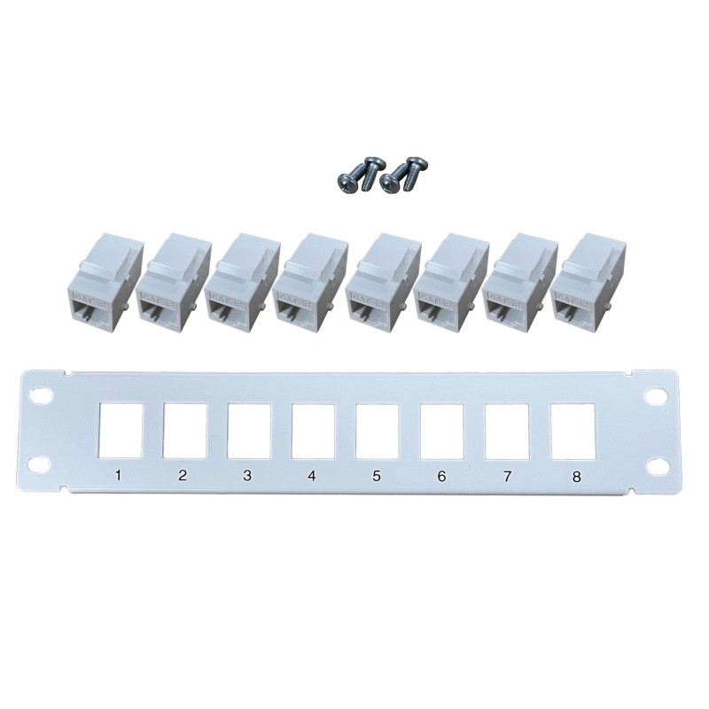 Jual 8 Port Patch Panel Supports Back CAT5e Unshielded w/ Coded T568A/B ...