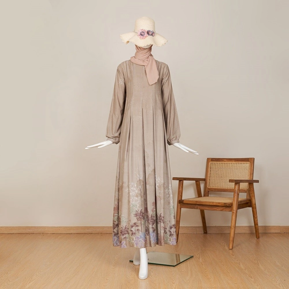 Gamis Busui Size S Le Khari Thania Gamis Premium Rayon Twill untuk wanita muslimah