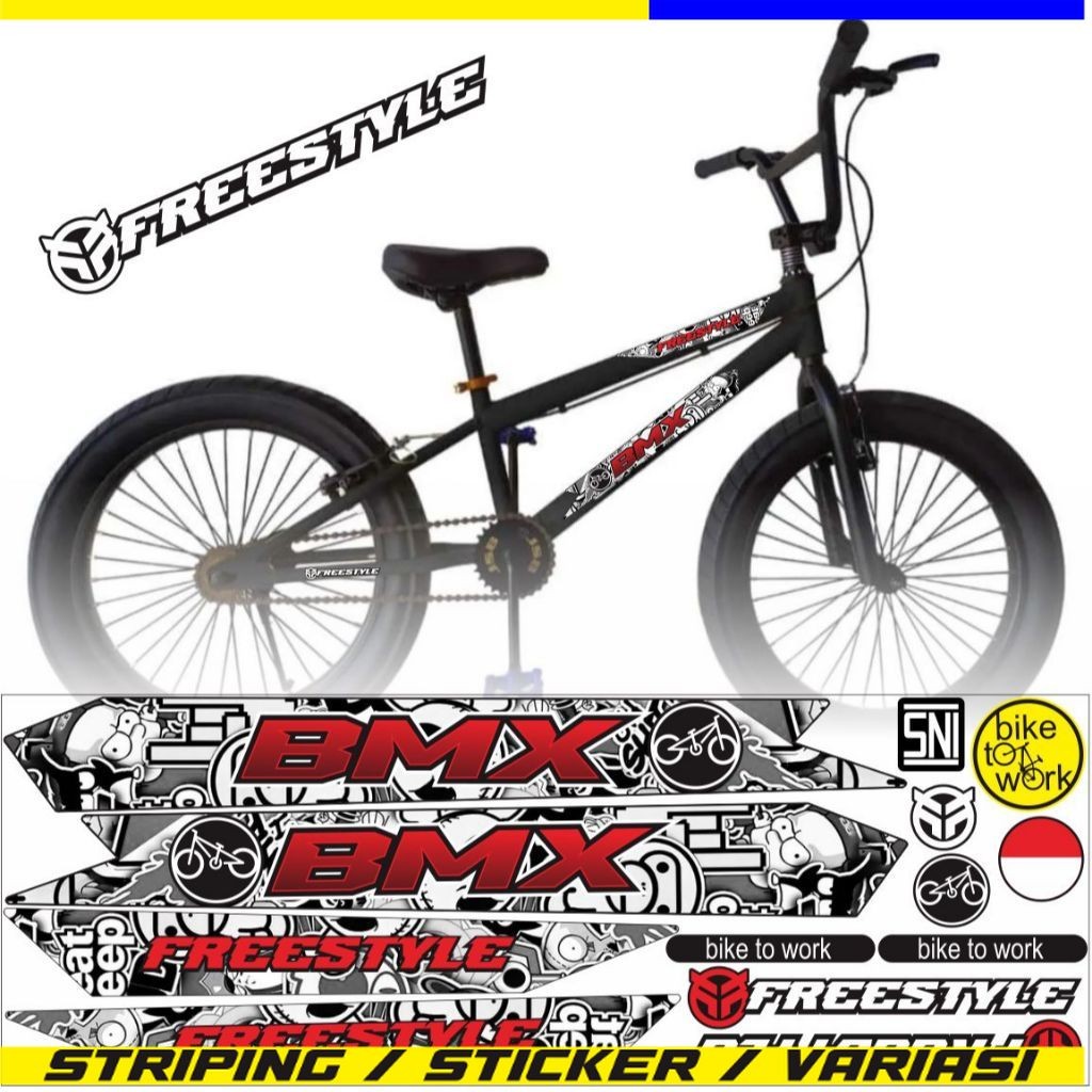 Jual STIKER BMX/ STRIPING SEPEDAH ALL NEW MOTIF BMX | Shopee Indonesia