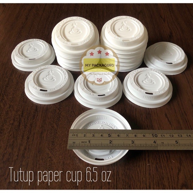 Jual Tutup Paper Cup / Tutup Gelas Kopi 6.5 oz warna - my packaging ...
