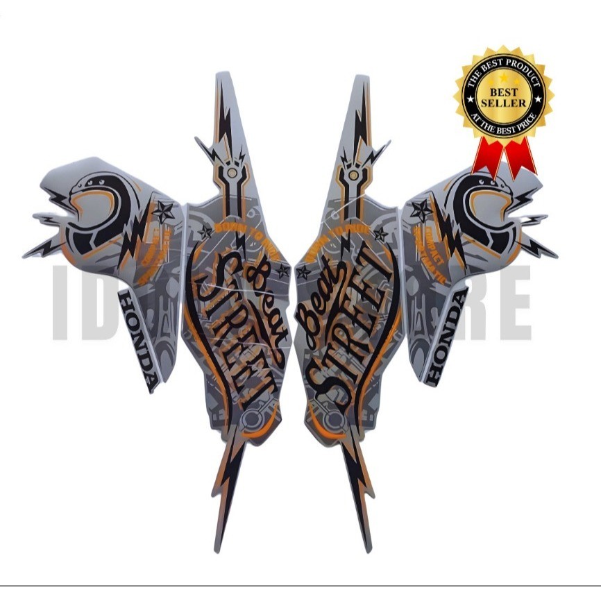 Jual Sticker Striping Motor Honda Beat Street 2019 Full Silver list ...