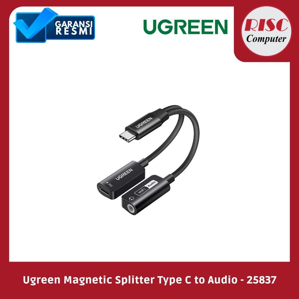 Jual Ugreen Magnetic Splitter Type C to Audio Jack 3.5mm Converter ...