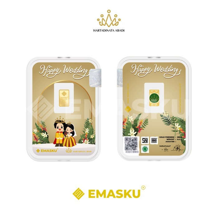 Jual EMASKU Moment Happy Wedding International 0.5 Gr | Shopee Indonesia