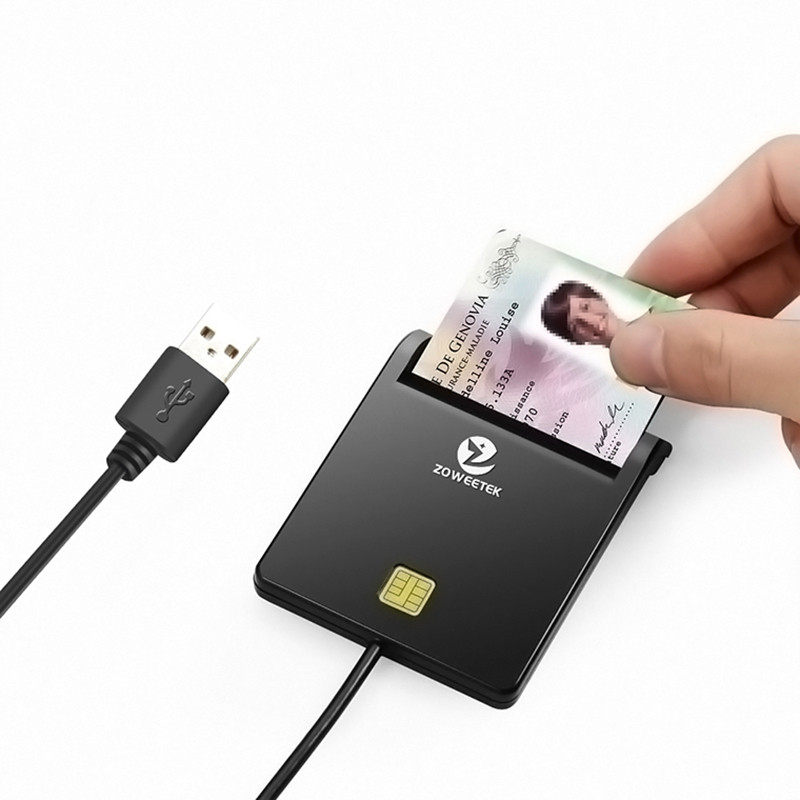 Jual USB ID Smart Card Reader Electronic DNI Reader for ISO 7816 EMV IC ...
