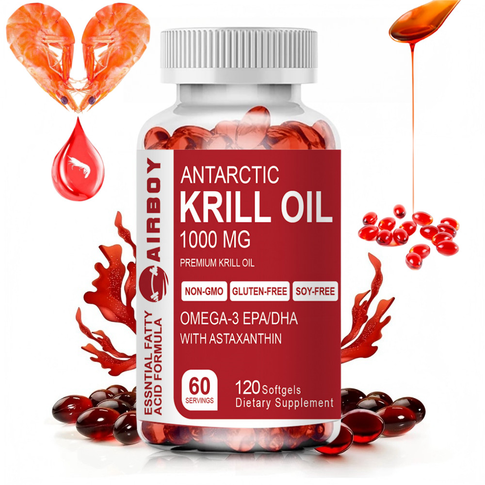 Jual AIRBOY Krill Oil - Suplemen Omega 3 1000 mg dengan EPA, DHA ...