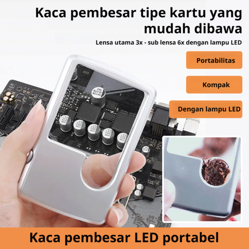 Jual Kaca Pembesar Lampu Led Persegi Panjang Ultra-Tipis/Magnifier ...