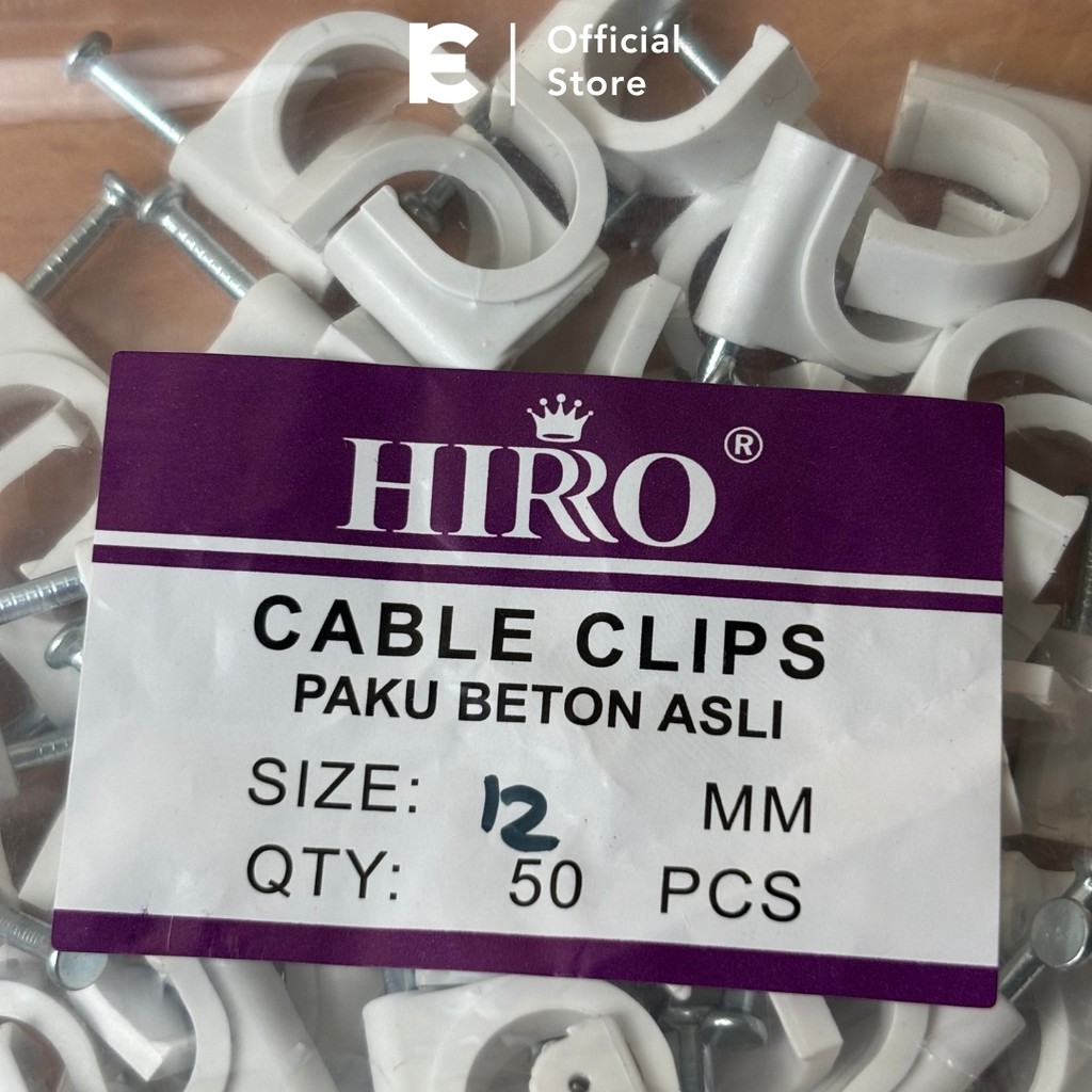 Jual Klem Kabel 20mm Cable Clip 20mm HIRO untuk Manajemen Kabel Rapi ...
