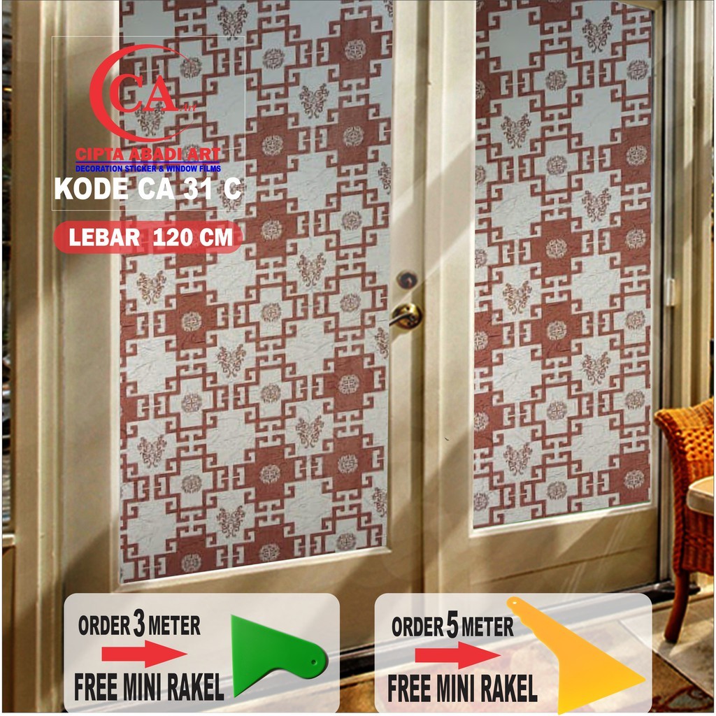 Jual STIKER KACA STICKER KACA PINTU JENDELA TIDAK TEMBUS PANDANG CA 31 ...