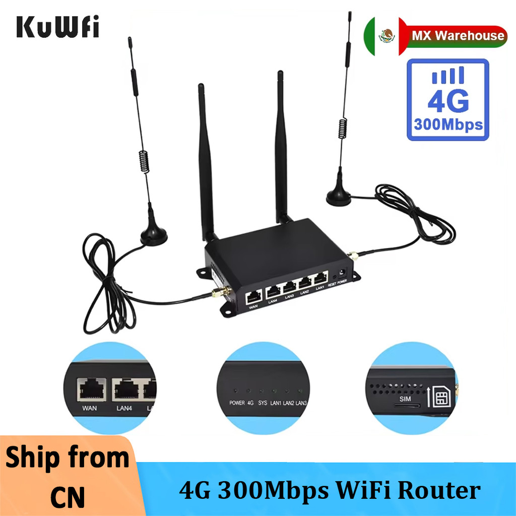Jual KuWFi 4G SIM Card Router Wireless WIFI Router 2.4G LTE Access ...