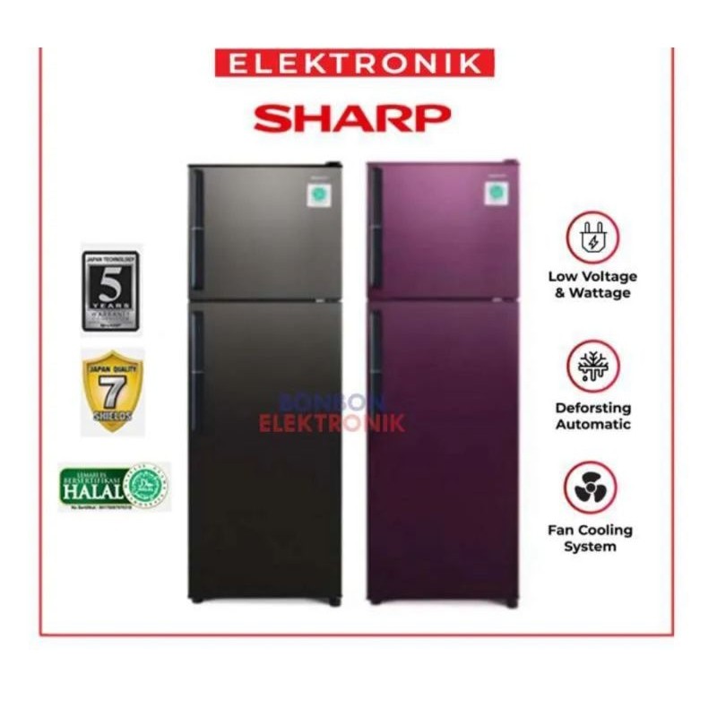 Jual KULKAS 2 PINTU SHARP SJ 246 GC SD SR / SJ 246GC SD/SR GARANSI ...