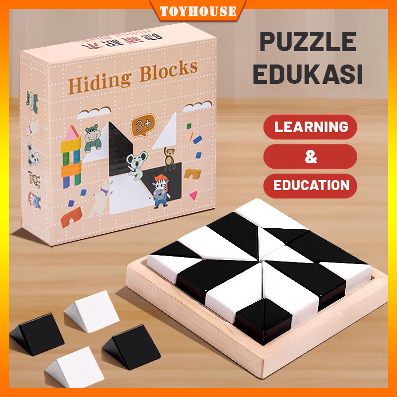 Jual Hiding Blocks 3d Geometri Puzzle Permainan Asah Otak Edukasi Blok ...