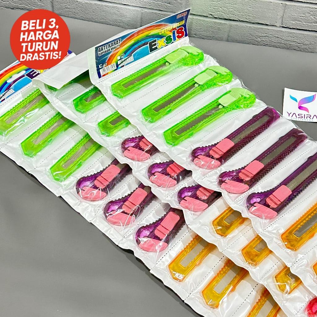 Jual 12 PCS SATU RENTENG Cutter Renteng Besar | Shopee Indonesia
