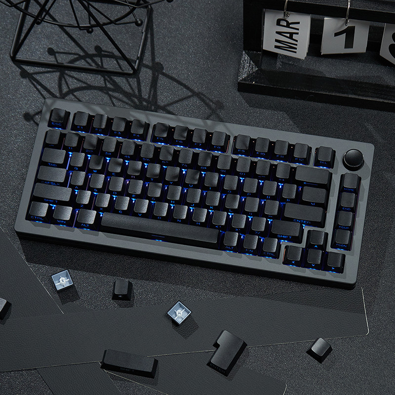 Jual 131 Tombol PBT Doubleshot Keycaps Hitam Putih Keycaps Profil Ceri ...