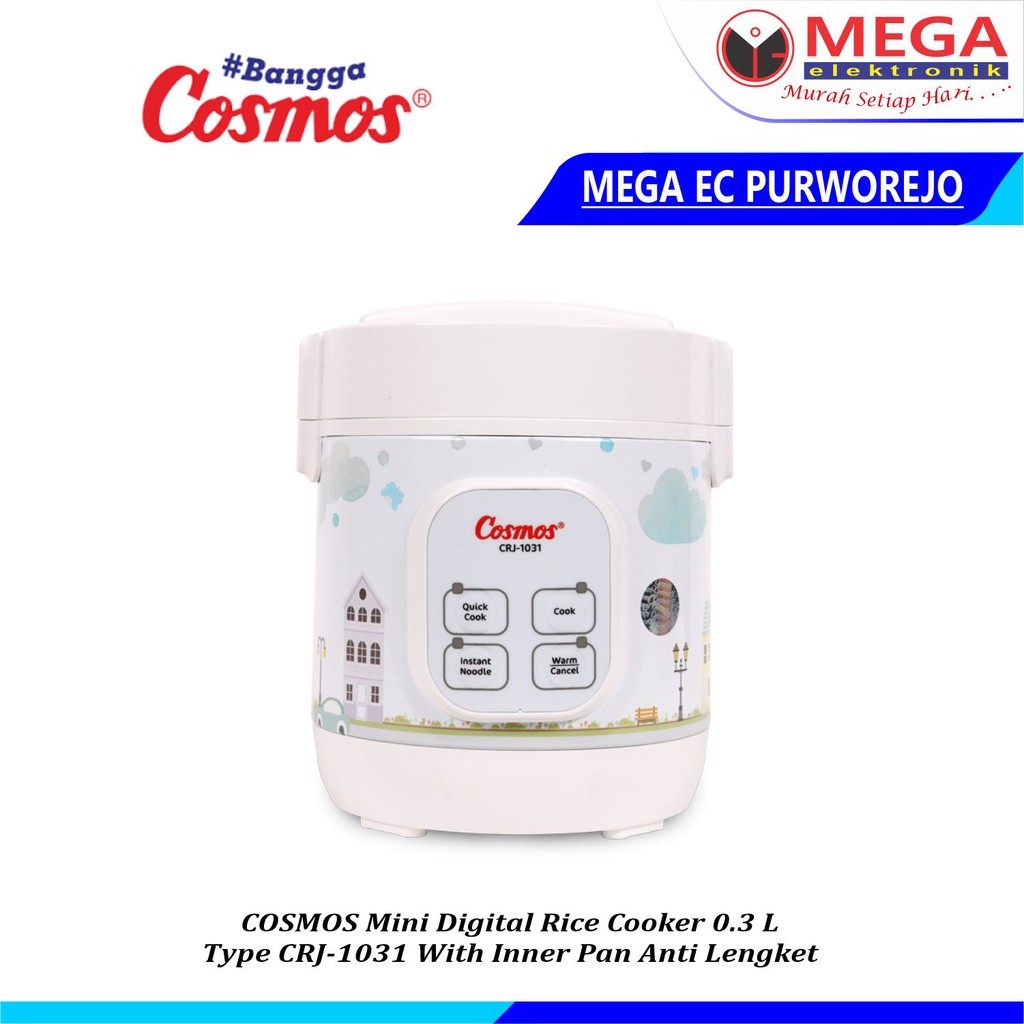 Jual RICE COOKER COSMOS CRJ-1031 0,3 LITER KAPASITAS KECIL ANTI LENGKET ...