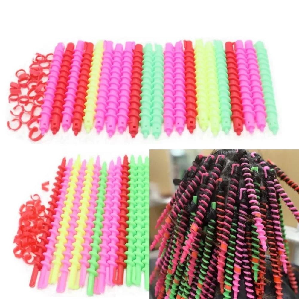 Jual New No Heat Hair Rollers Curls Curling Rod Roller Sticks Perm Rods ...