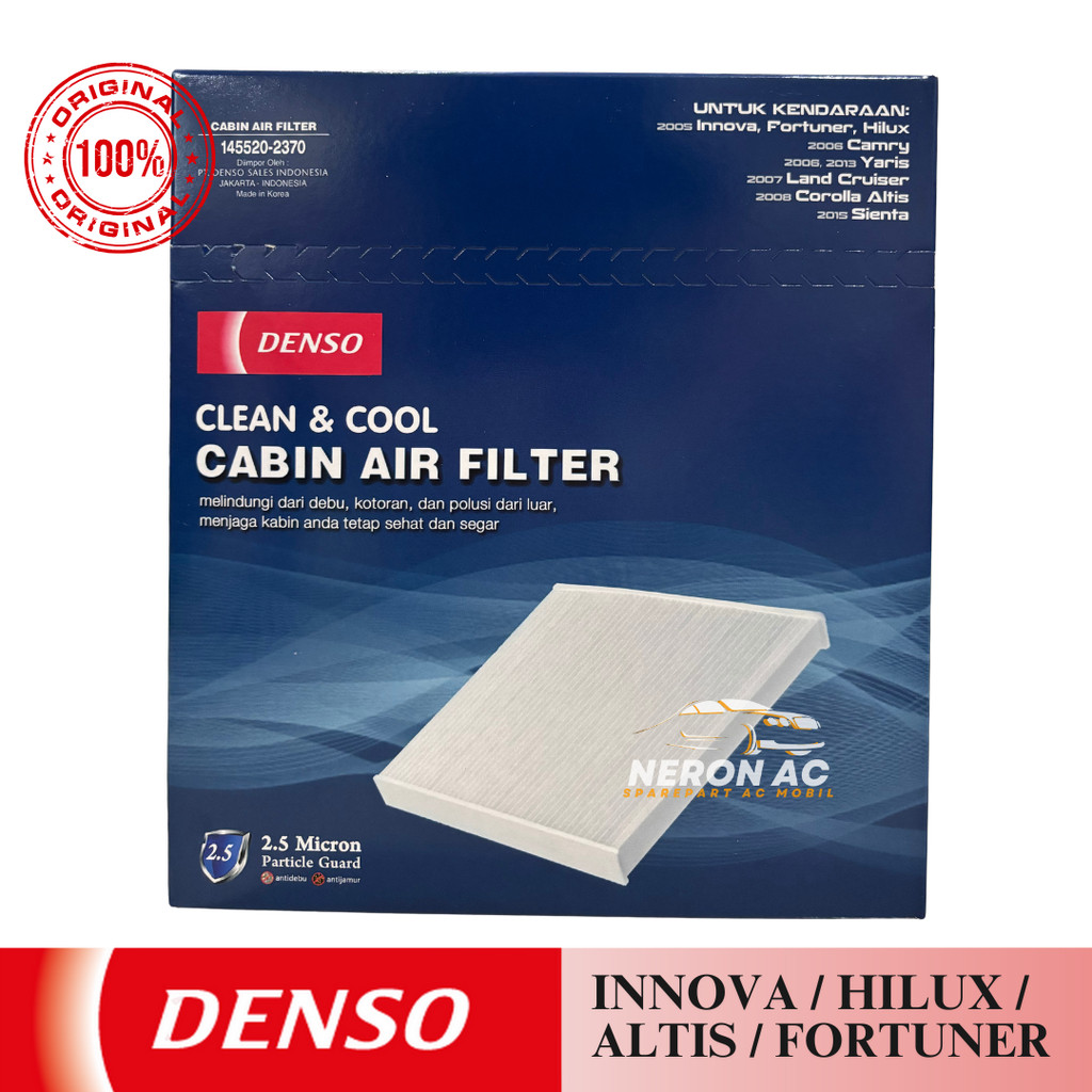 Jual DENSO FILTER AC INNOVA FORTUNER HILUX YARIS VIOS SIENTA ALPHARD ...