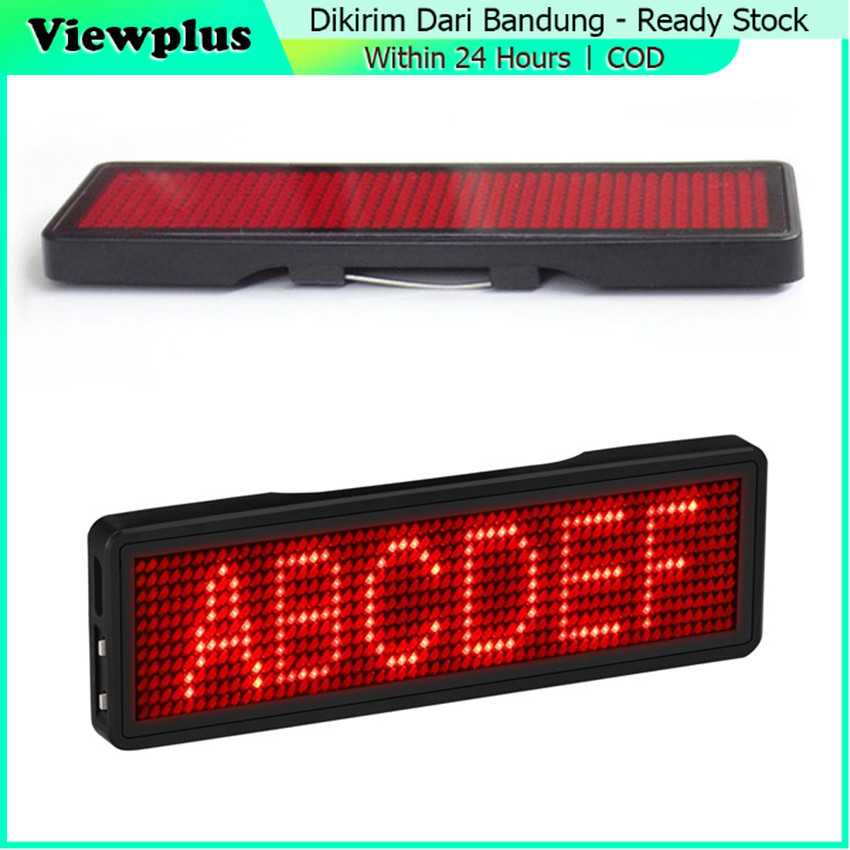 Jual Name Tag LED Name Badge Running Text mini Papan Nama Name Tag LED ...