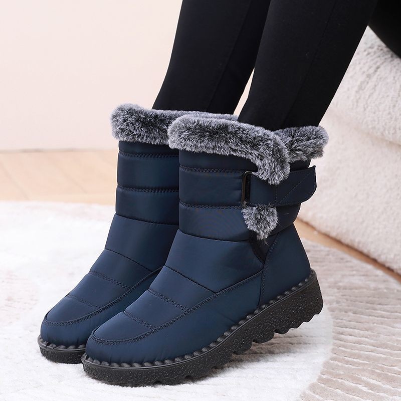 Jual 2024 new snow boots for women, waterproof leather surface