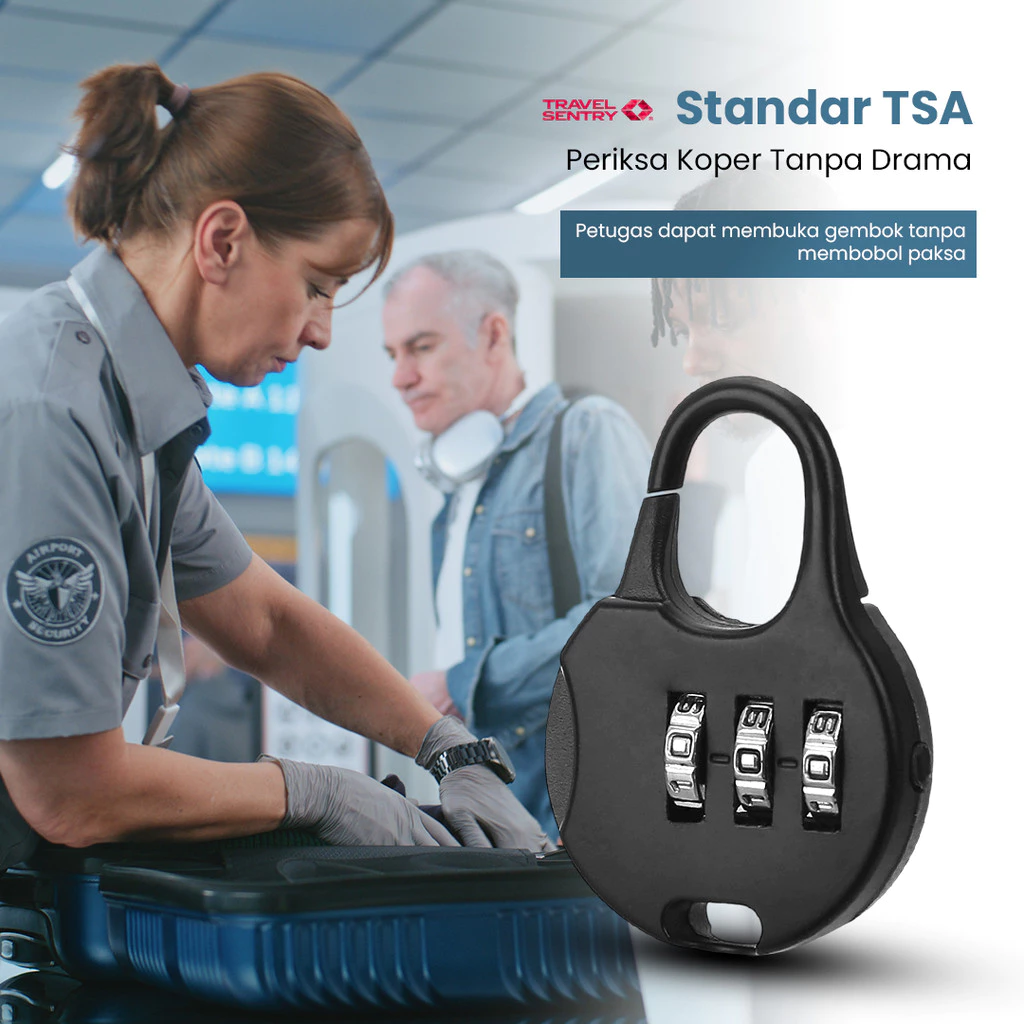 Manlo Gembok Koper Angka 3 Digit Suitcase Password Safety Lock