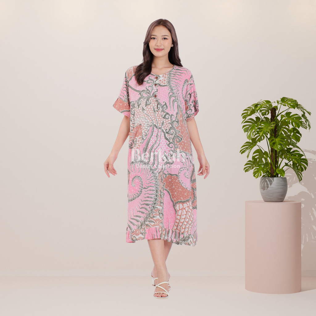 Daster Batik Rayon Busui Kancing Surya Teja 3