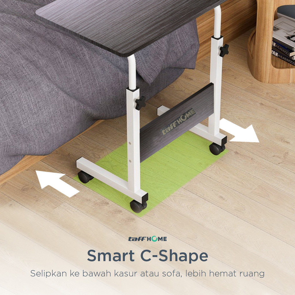 Jual Meja Laptop Lipat Portable Roda With Standing Desk Smartphone Meja ...
