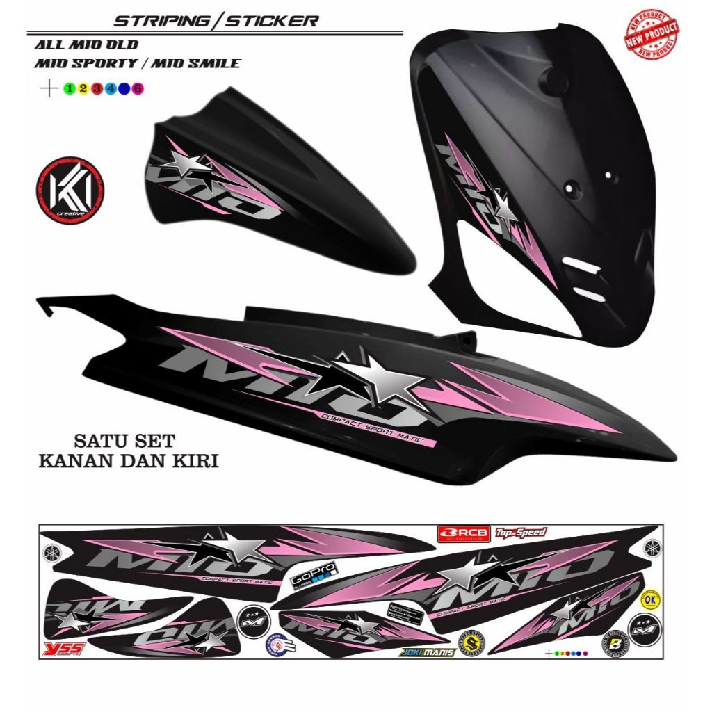Jual STICKER STRIPING MOTOR MIO OLD SPORTY NEW VARIASI SIMPEL DAN ...