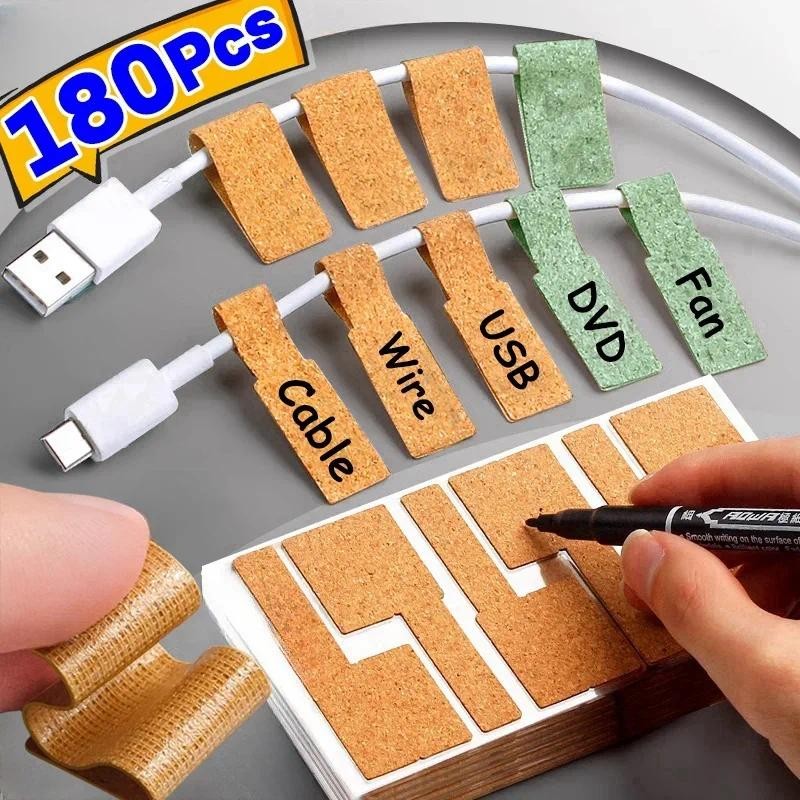 Jual Waterproof Cork Data Cable Self-Adhesive Label Sticker Ethernet ...