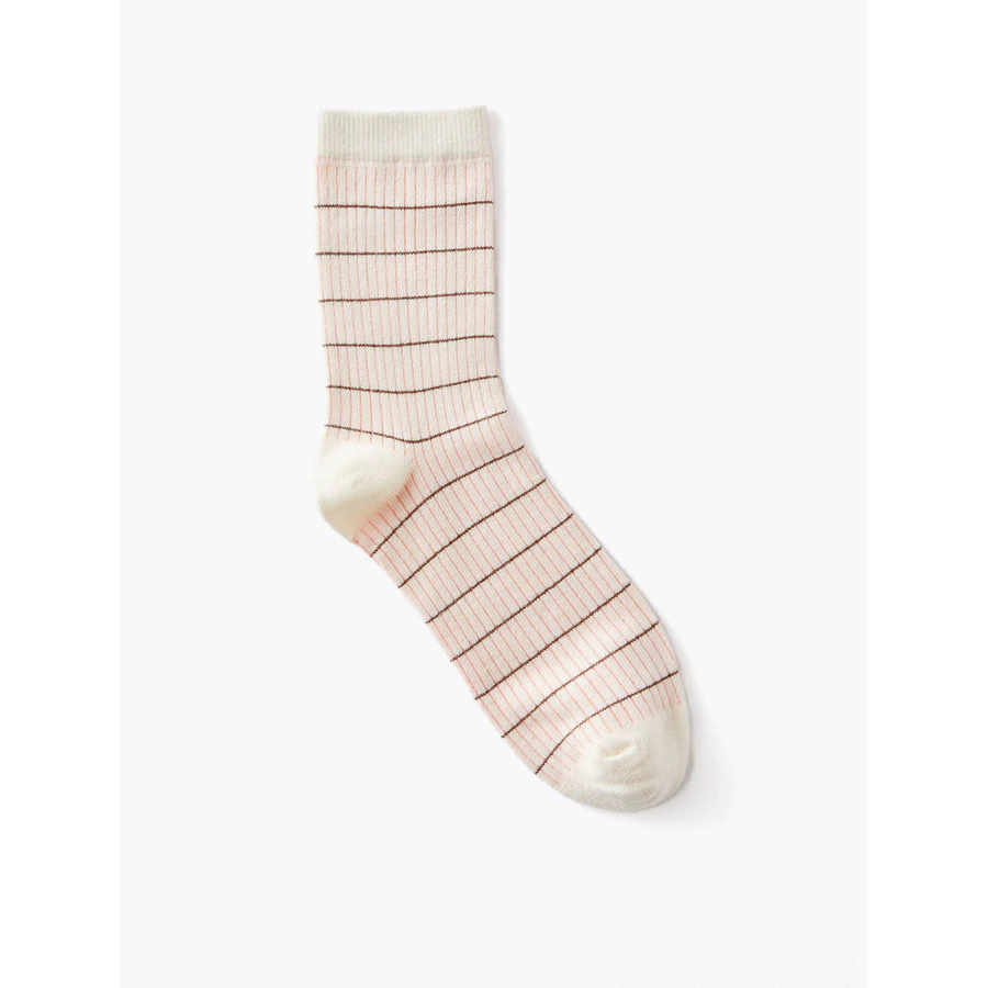 GRID PATTERN CREW SOCK