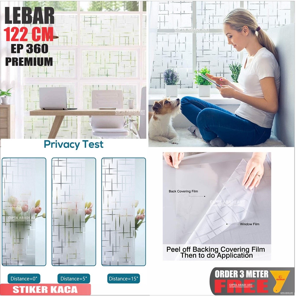Jual Stiker kaca Premium High Quality L-122Cm X P-50Cm | Shopee Indonesia