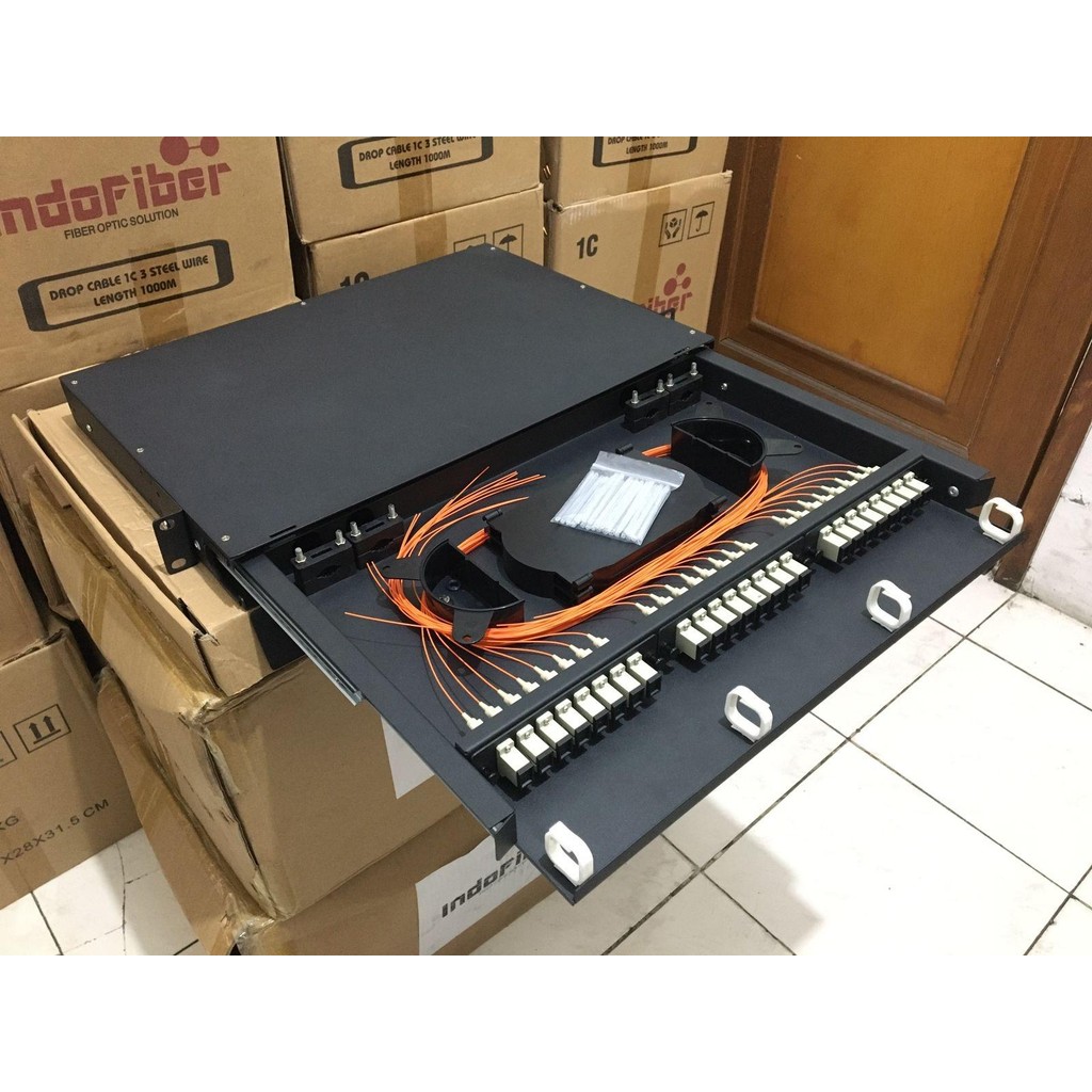 Jual OTB Rack 24 port SC Multimode duplex adapter lengkap pigtail ...