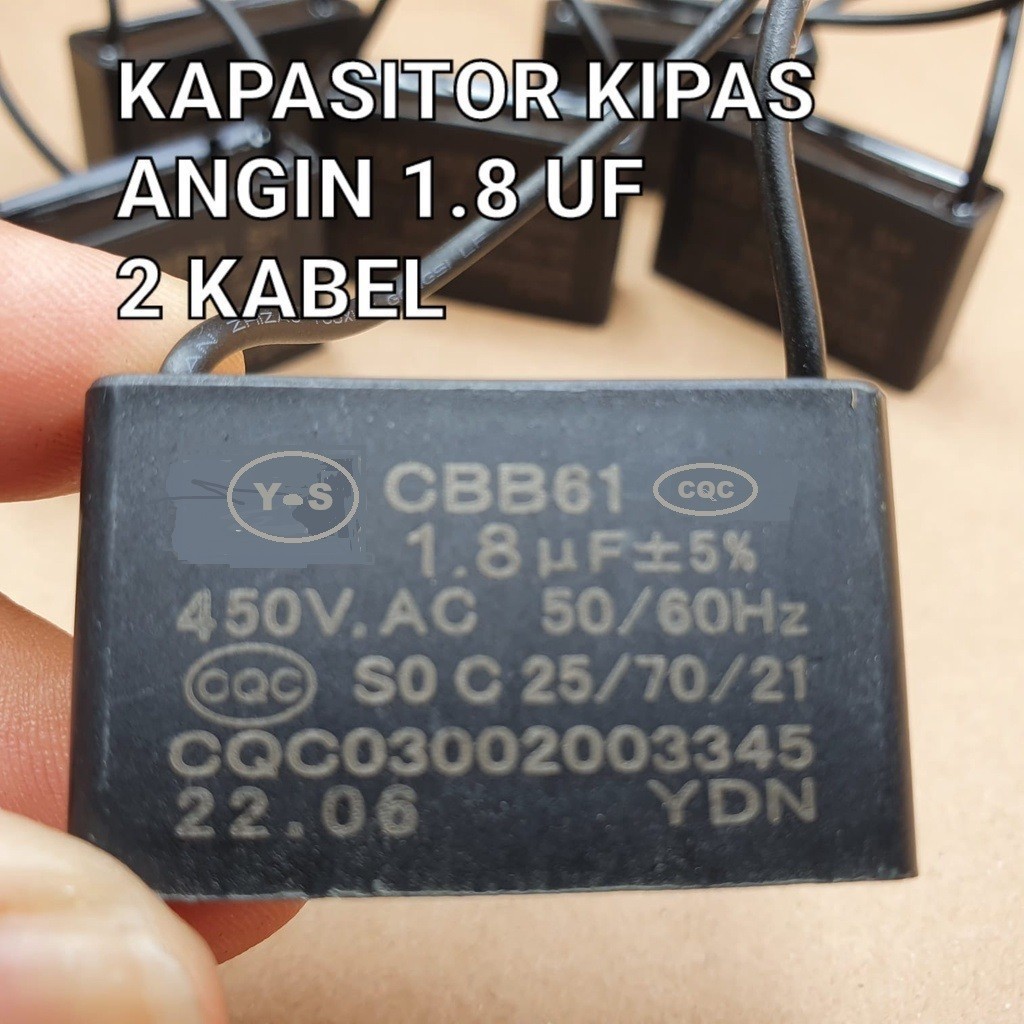 Jual KAPASITOR KIPAS ANGIN 1,8UF 1.5UF 1.2UF ORIGINAL UNTUK KIPAS ANGIN ...