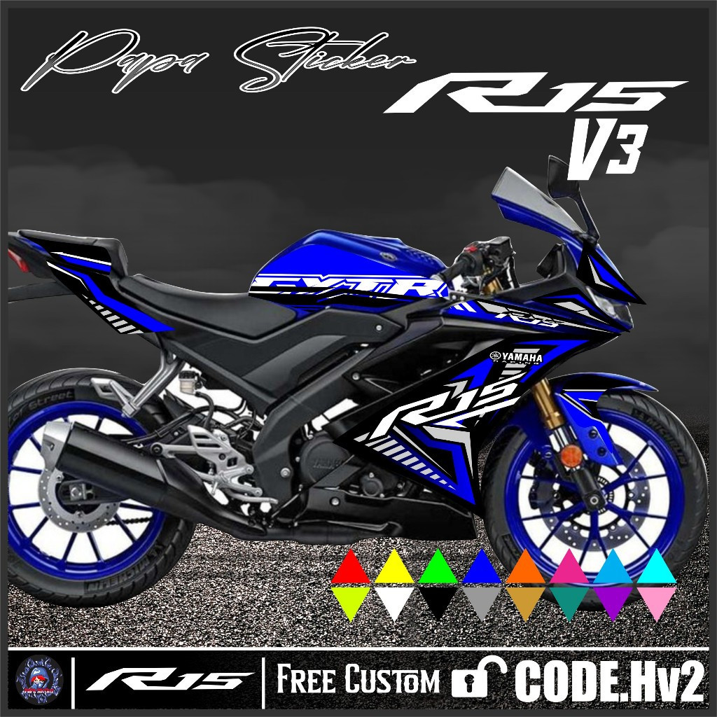 Jual Striping R15 V3 Variasi GY/TR Sticker Stiker Skotlet Motor List ...