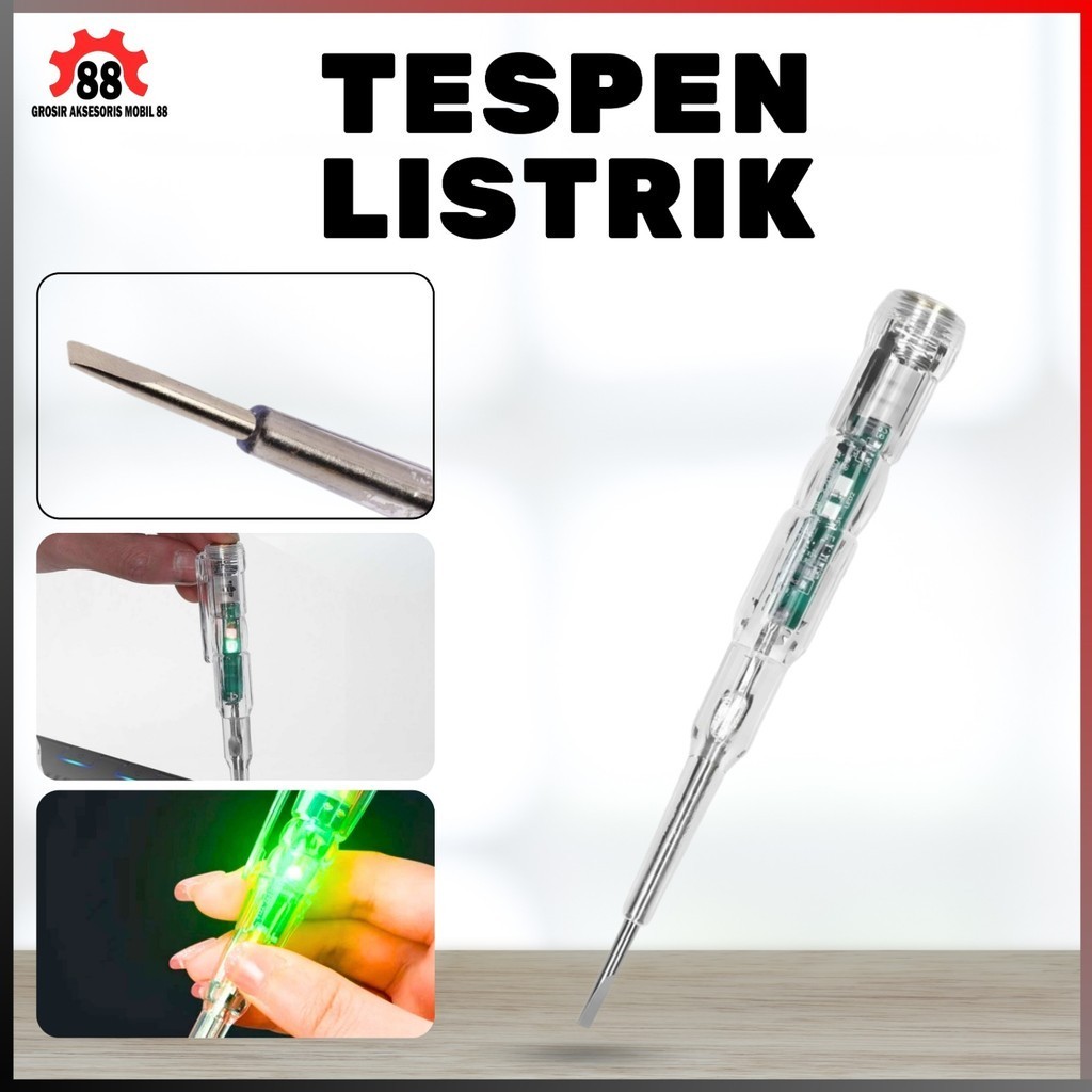 Jual Obeng Tespen Dual LED Obeng Test Pen Tester Kabel Listrik Sensor ...