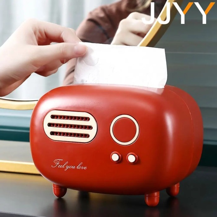 Jual Tempat Tisu Unik Model Radio Jadul Kuno Vintage Retro Tissu Box