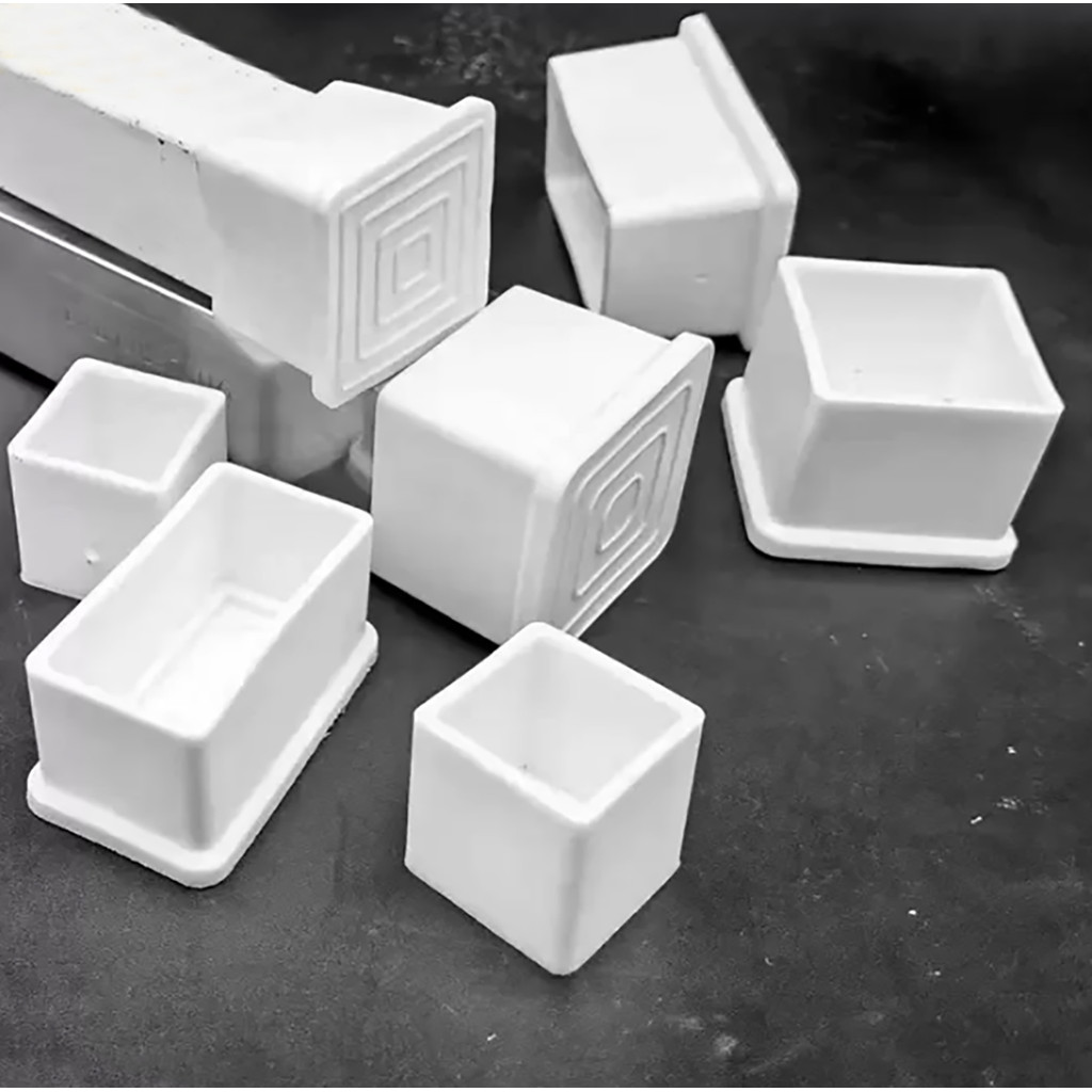 Jual Rectangular Caps White PVC Soft Rubber Pipe Sleeve 20*40mm 40*60mm ...