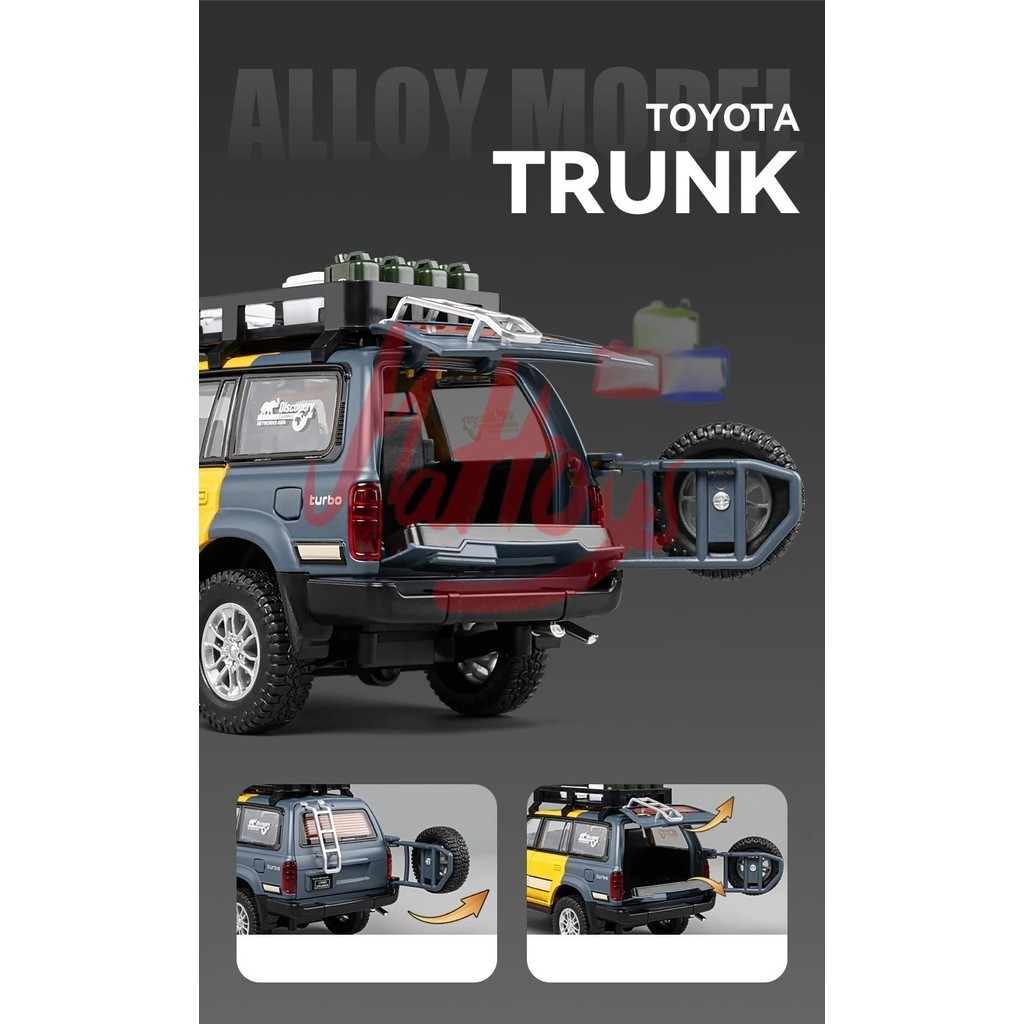 Modèle Réduit Toyota Land Cruiser LC80 1:24 - Diecast En Alliage Avec Sons Et Lumi Res Cadeau 761743