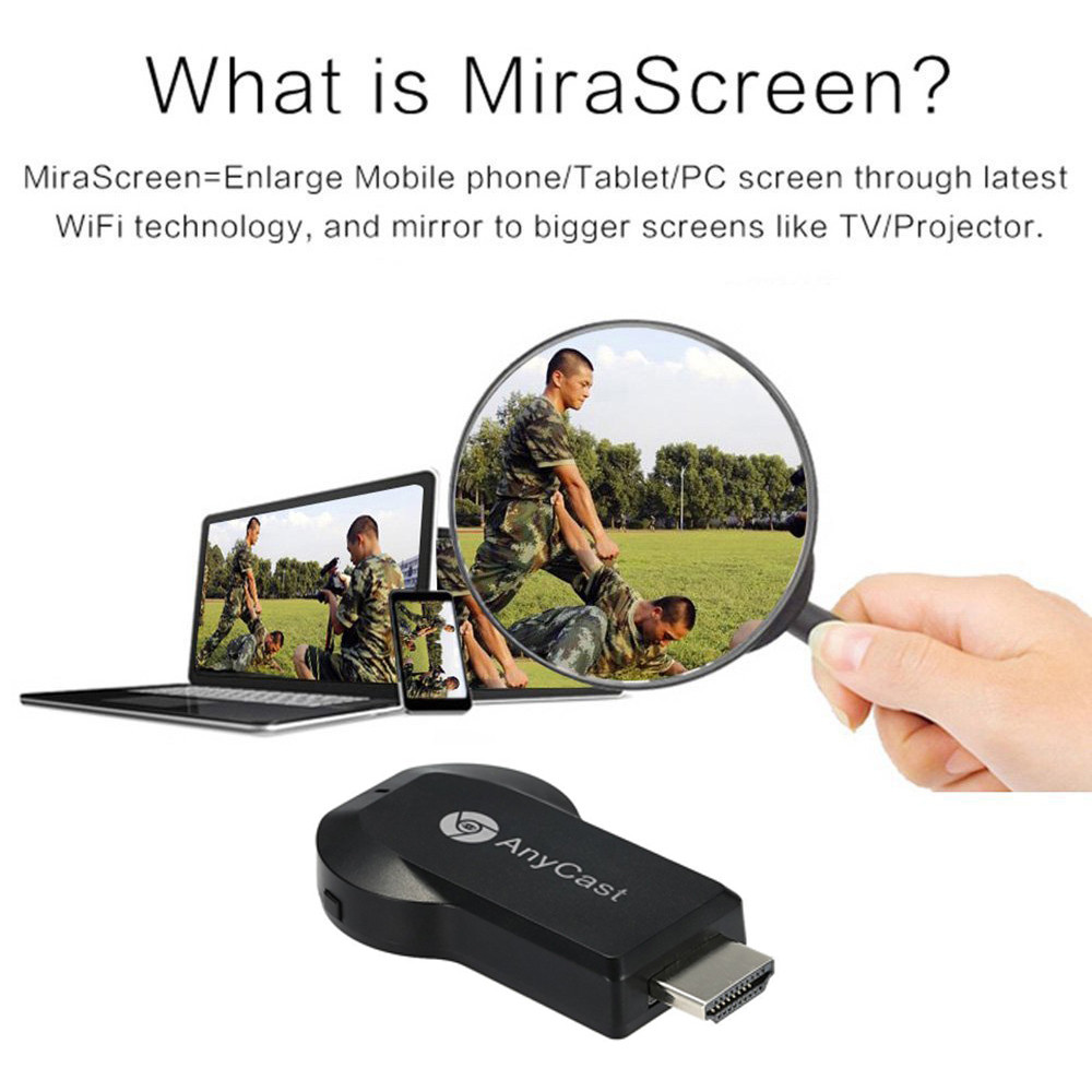 Jual Anycast Wireless Wifi Video Receiver Any Cast AirPlay Crome Cast ...