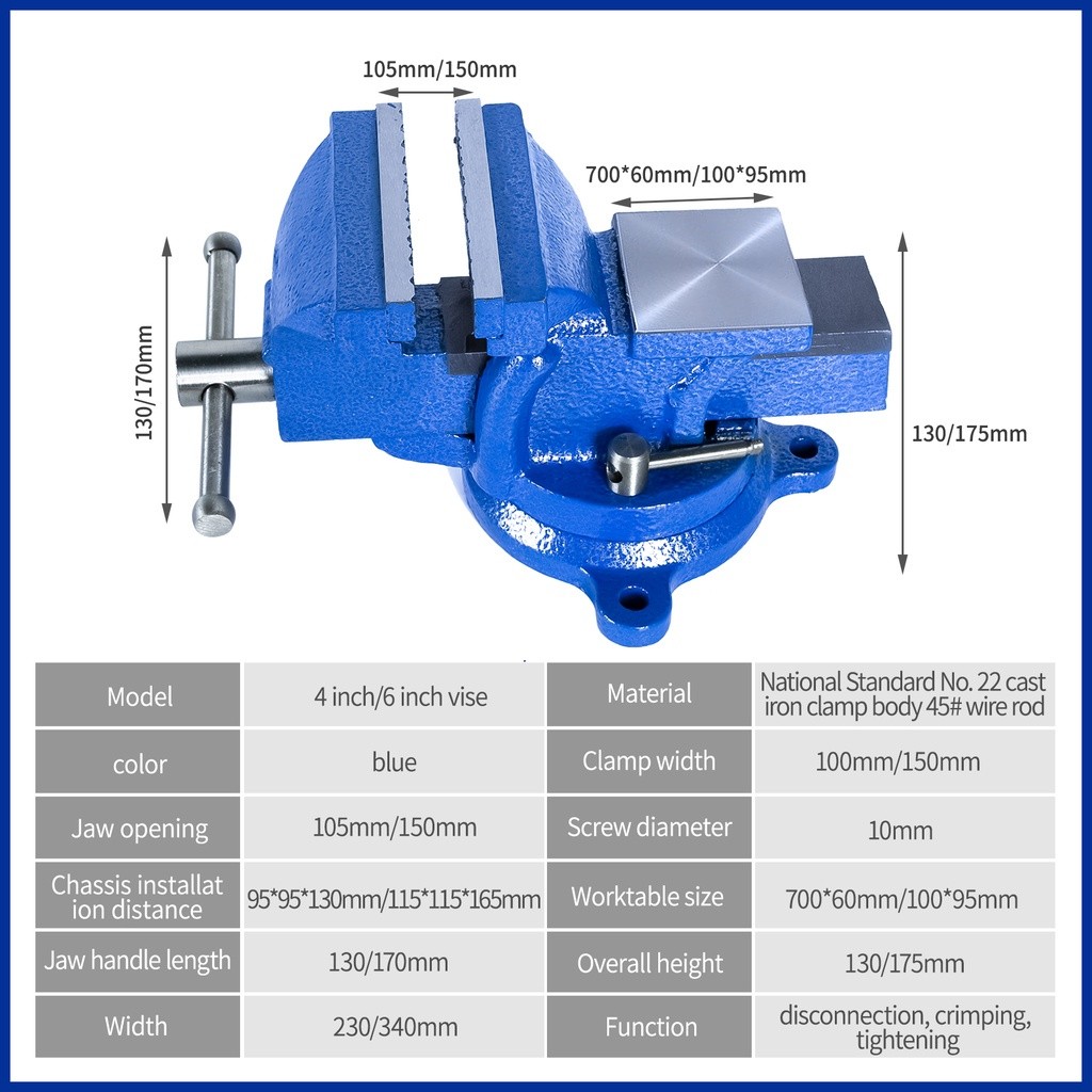 Jual Catok Clamp 5'' / catok paron / Ragum Klem / Catok Meja / Bench ...