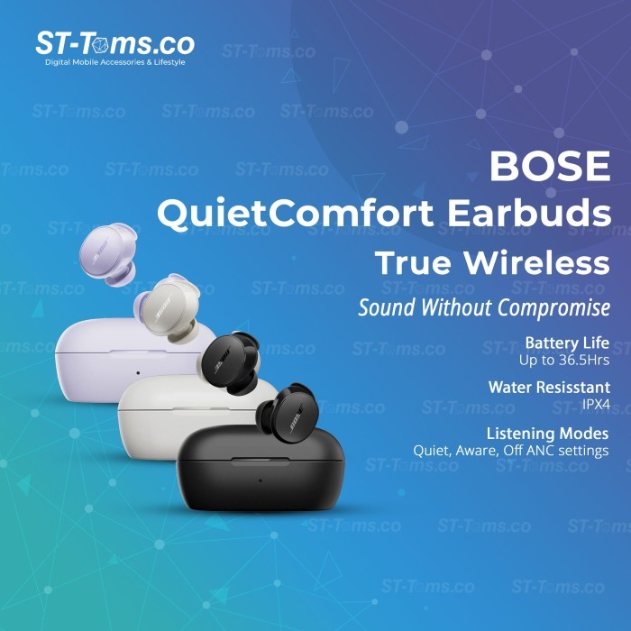 Jual Bose Earbuds ANC IPX4 36.5Hrs Battery Life Hi