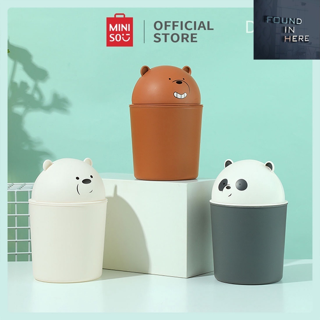 Jual HOT SALE!! / MINISO Tong Sampah Meja We Bare Bears Tempat Sampah