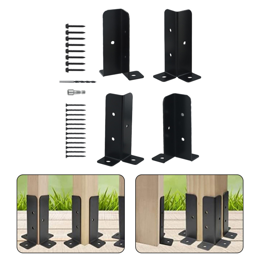 Jual 4pcs Adjustable Deck Post Anchor Base Brackets Fence Support For ...