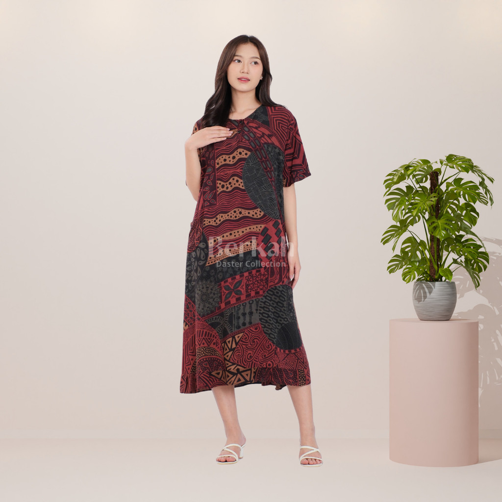 Daster Batik Rayon Busui Kancing Surya Teja 3