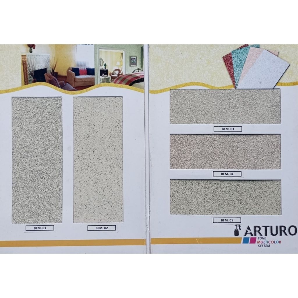 Jual ARTURO Type BFM Kaleng 1Kg Cat Texture Multicolor Kemasan Ukuran ...