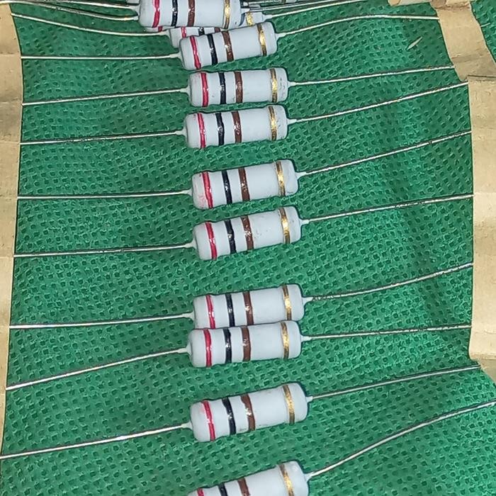 Jual resistor R ORIGINAL TAIWAN 200r 2W 200 ohm 200ohm 2watt 2 w watt ...
