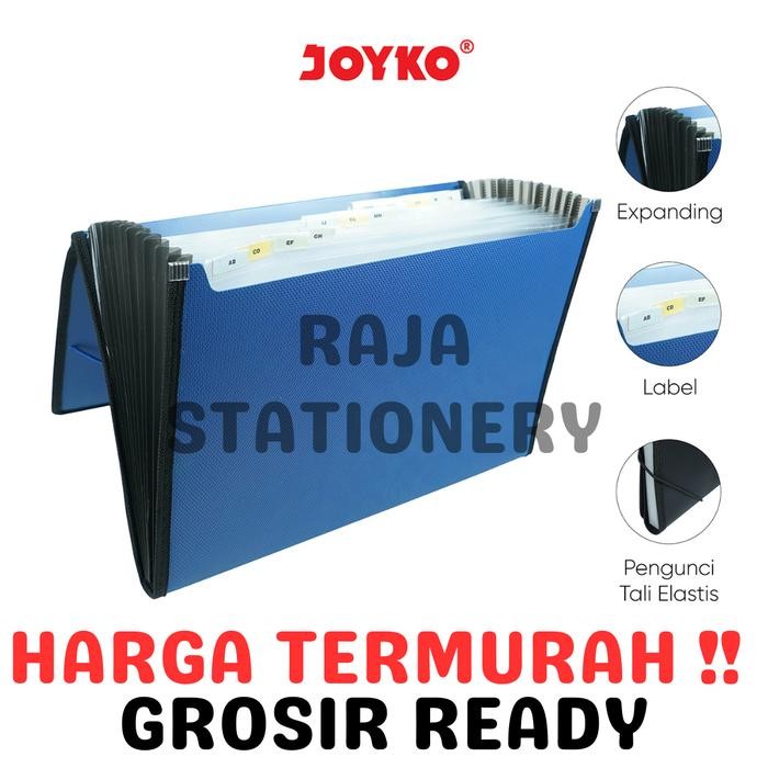 Jual Sale Joyko Expanding File Folio F4 13 Pockets Filing Folder Black ...