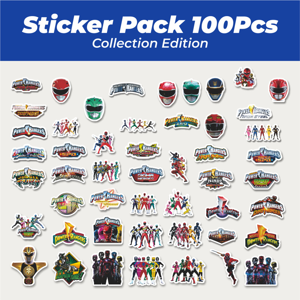 Jual Hot Stiker Film Series Power Ranger Mix 1 Lucu Anti Air Stikers ...