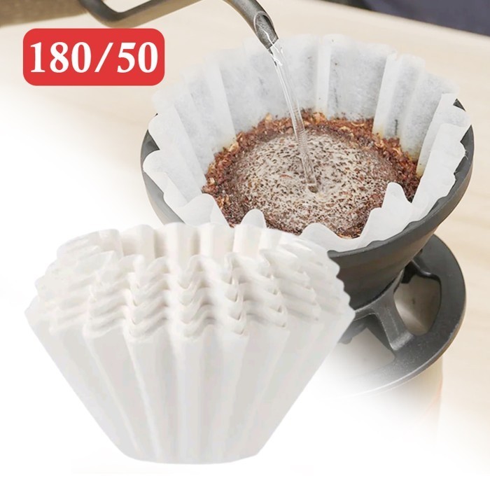 Jual Wave Paper Filter V60 Drip Kertas Saringan Kopi 180/50 1-4 Cups ...
