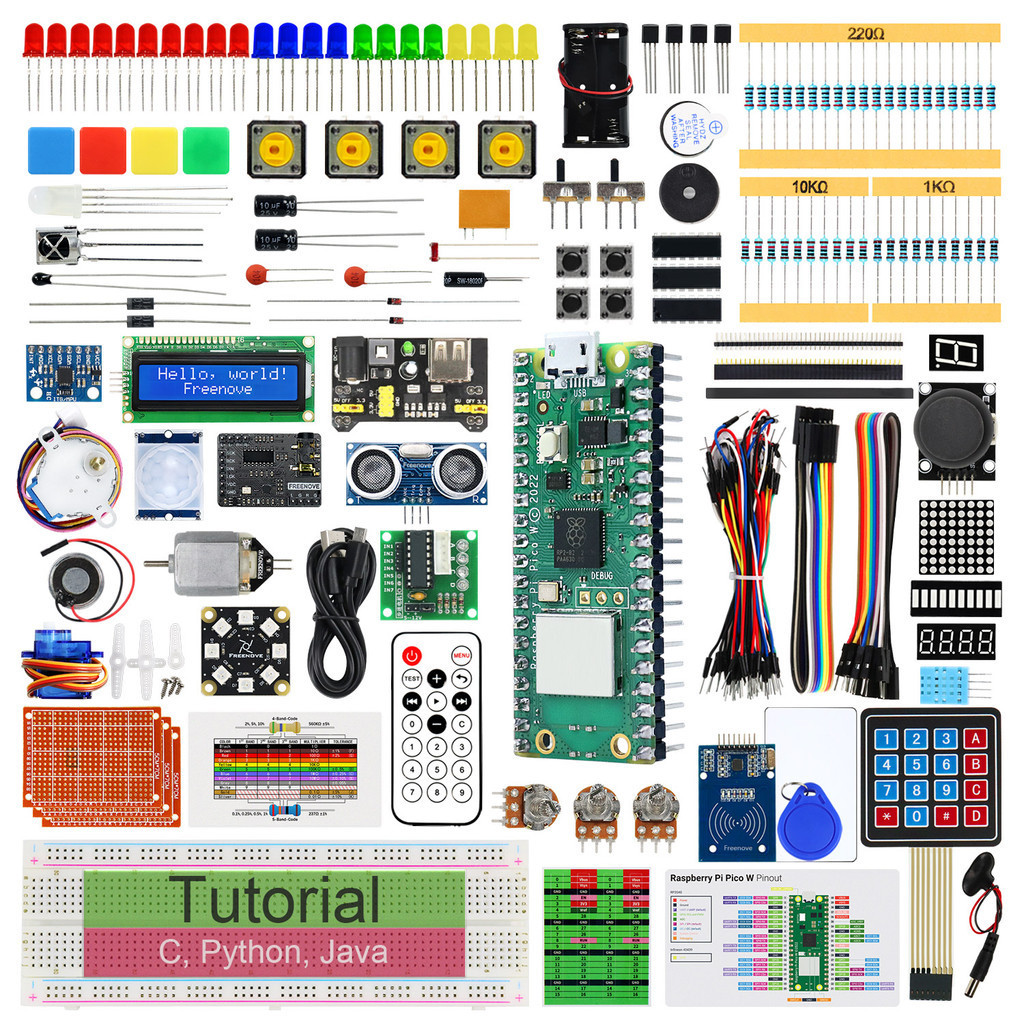 Jual Freenove Ultimate Starter Kit for Raspberry Pi Pico W, 687-Page ...
