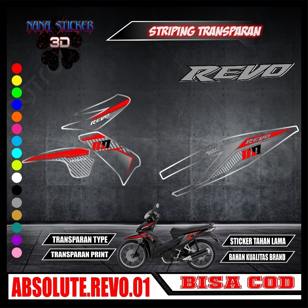 Jual Striping TRANSPARAN ABSOLUTE REVO - Stiker ABSOLUTE REVO List ...
